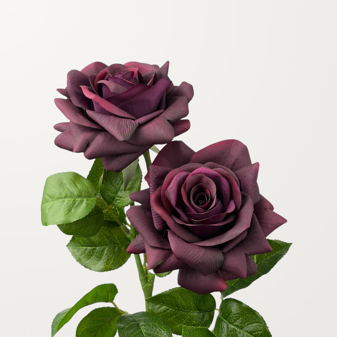 Large Rose – Dark Burgundy (Real Touch) - view 2