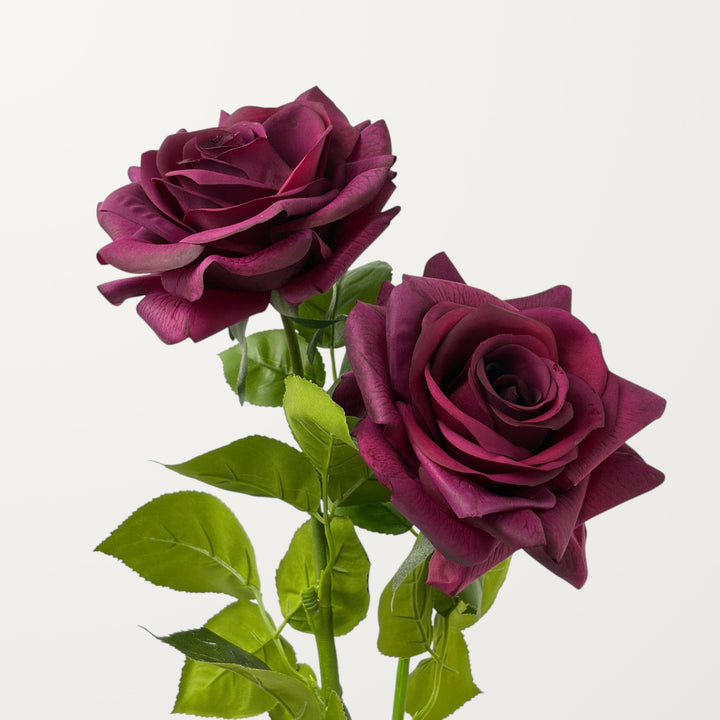 Large Rose – Dark Plum (Real Touch) - view 2