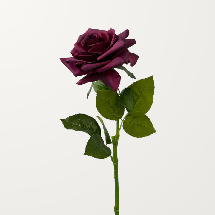 Large Rose – Dark Plum (Real Touch) - view 3