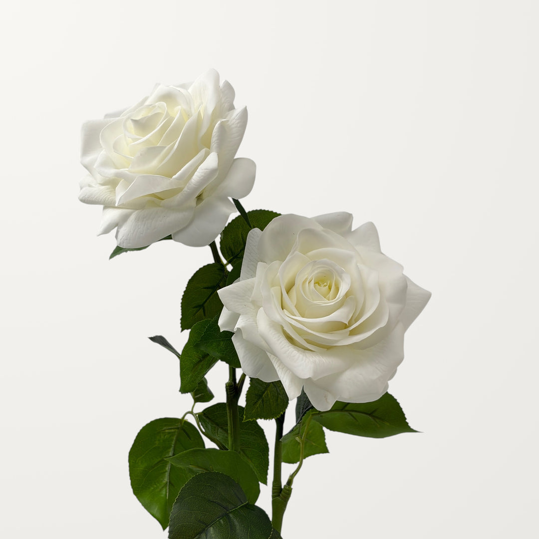 Large Rose – White (Real Touch)